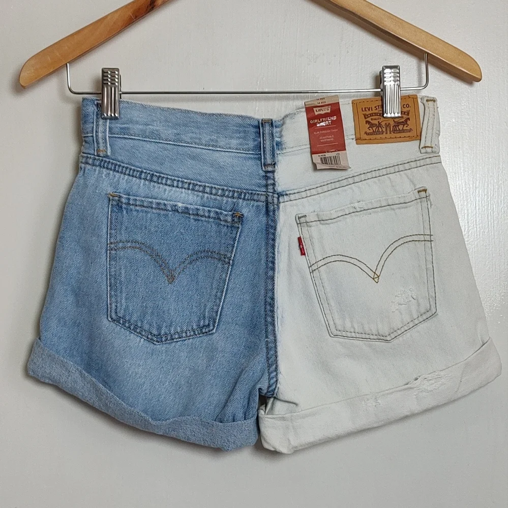 Levi's Girl's Two-Tone Denim Girlfriend Shorts